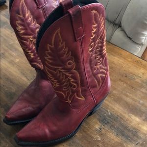 Red cowgirl boots